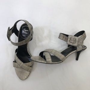 Roger Vivier grey snake skin sandal 9.5